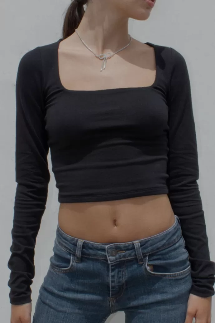Subdued T-shirt scollo quadrato^Donna T-Shirt
